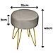 Pouf Salotto Camera Rotondo Design Moderno Modello Velvet In Tinta Unita Vari Colori Pouf Petrolio - Foto miniatura 3