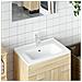 Lavandino Da Bagno Bianco 61x48x19,5cm Rettangolare In Ceramica - Foto miniatura 1
