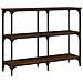 Tavolino Consolle Rovere Marrone 100x29x75 Cm Legno Multistrato - Foto miniatura 2