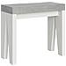 Consolle Allungabile 90x40/300 Cm Naxy Mix Piano Bianco Frassino - Cemento /bianco Frassino - Foto miniatura 5