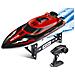 Barca Telecomandata 2.4ghz 25km /h - Modello Speedboat, Nero / Rosso - Foto miniatura 1