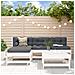 Set Divani da Giardino 5pz con Cuscini in Legno Massello Bianco - Foto miniatura 3