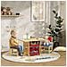 Set Tavolo e Sedie per Bambini 3-7 Anni con 2 Sedie e Tavolo con 4 Contenitori, in Legno e PP, color Legno - Foto miniatura 6