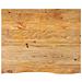 Piano Tavolo Bordi Vivi 90x80x3,8 Cm In Legno Massello Di Mango - Foto miniatura 1