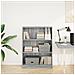 Libreria Grigio Sonoma 80x24x109 Cm In Legno Multistrato - Foto miniatura 3