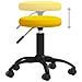 Sedia Da Ufficio Girevole Giallo Senape In Velluto - Foto miniatura 5