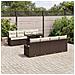 Set Divano da Giardino 9 Pezzi con Cuscini Marrone Rattan Sintetico - Foto miniatura 2