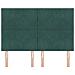Testiera Design Blocchi di Diamante Verde Scuro 140 cm Velluto - Foto miniatura 4
