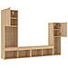 Mobili TV a Muro con LED 4pz Rovere Sonoma Legno Multistrato - Foto miniatura 6