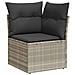 Set Divani da Giardino 11 pz con Cuscini in Polyrattan Grigio - Foto miniatura 4