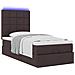 Struttura Letto Pouf con Materasso 90x190 cm in Tessuto - Foto miniatura 6
