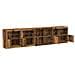 Credenza con Luci LED Legno Vecchio 283x37x67 cm Legno Ingegnerizzato - Foto miniatura 6