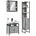 Set Mobili da Bagno 3 pz Grigio Sonoma in Legno Multistrato - Foto miniatura 2