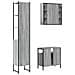Set Mobili da Bagno 3 pz Grigio Sonoma in Legno Multistrato - Foto miniatura 8