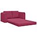 Divano Letto 2-in-1 Rosso Vino 148x71x83 cm Velluto - Foto miniatura 5