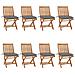 Lusso Casadino -  Sedie Da Giardino Pieghevoli Con Cuscini 8 Pz Massello Di Teak - Foto miniatura 2