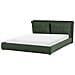 Letto Tessuto Bajonna 180 X 200 Cm Verde Scuro - Foto miniatura 2