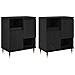 Sideboards 2 pcs Rovere nero 120 x 35 x 70 cm Legno multistrato - Foto miniatura 1