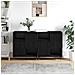 Sideboards 2 pcs Rovere nero 120 x 35 x 70 cm Legno multistrato - Foto miniatura 4