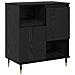 Sideboards 2 pcs Rovere nero 120 x 35 x 70 cm Legno multistrato - Foto miniatura 5
