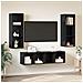 Set di mobili TV 3 pcs Rovere nero 37 x 37 x 142.5 cm - Foto miniatura 2