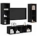 Set di mobili TV 3 pcs Rovere nero 37 x 37 x 142.5 cm - Foto miniatura 3