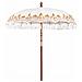 Parasol Balinese 260 Crema 210-220 cm Cotone e legno massello - Foto miniatura 4