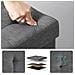 Pouf contenitore grigio scuro con seduta pieghevole per soggiorno - Foto miniatura 5