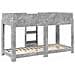Letto a Castello per Bambini Grigio cemento 75 x 190 cm - Foto miniatura 7