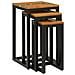 Tavolo Nesting 3 pcs Marrone Legno di teak solido - Foto miniatura 1