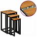 Tavolo Nesting 3 pcs Marrone Legno di teak solido - Foto miniatura 3