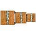 Tavolo Nesting 3 pcs Marrone Legno di teak solido - Foto miniatura 5