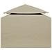Telo di Ricambio per Gazebo 310g /m² Beige 3x3m - Foto miniatura 3