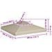 Telo di Ricambio per Gazebo 310g /m² Beige 3x3m - Foto miniatura 4