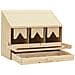 Casetta Cova per Galline 3 Scomparti 72x33x54 cm Legno di Pino - Foto miniatura 3