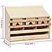 Casetta Cova per Galline 3 Scomparti 72x33x54 cm Legno di Pino - Foto miniatura 4