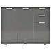 Credenza Grigio Lucido 107x35x80,5 cm - Foto miniatura 4