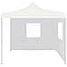 Gazebo Pieghevole Professionale 2 Pareti 3x3m Acciaio Bianco - Foto miniatura 3