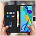 Custodia Huawei P30 Pro Portacarte Funzione Supporto Cover Silicone - Nero - Foto miniatura 5