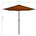 Ombrellone Balcone Palo in Alluminio Bordò 300x150x253cm a Metà - Foto miniatura 5
