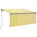 Tenda Sole Retrattile Automatica e Parasole 3x2,5mGialla Bianca - Foto miniatura 1