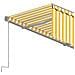 Tenda Sole Retrattile Automatica e Parasole 3x2,5mGialla Bianca - Foto miniatura 4