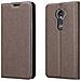 Custodia Compatibile Con Motorola Moto E5 Plus In Bruno Caffè - Coperchio Protettiva Con Chiusura Magnetica, Funzione Stand E Tasca Per Le Carte - Foto miniatura 8