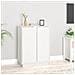 Credenza Bianca 60x35x80 Cm In Legno Massello Di Pino - Foto miniatura 1