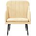 Poltrona Crema 63x76x80 Cm Velluto - Foto miniatura 3
