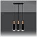 Lampada A Sospensione In Legno Pablo 3 Nero 450x60x900 Mm Metallo - Foto miniatura 10