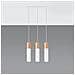 Lampada A Sospensione In Legno Pablo 3 Nero 450x60x900 Mm Metallo - Foto miniatura 1
