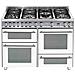 PBP126SMFET+DMFT / 2AEO Cucina freestanding Gas Perlato, Acciaio inossidabile, Bianco A - Foto miniatura 1