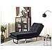 Chaise Longue Loiret Velluto Nero - Foto miniatura 1