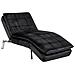 Chaise Longue Loiret Velluto Nero - Foto miniatura 4
